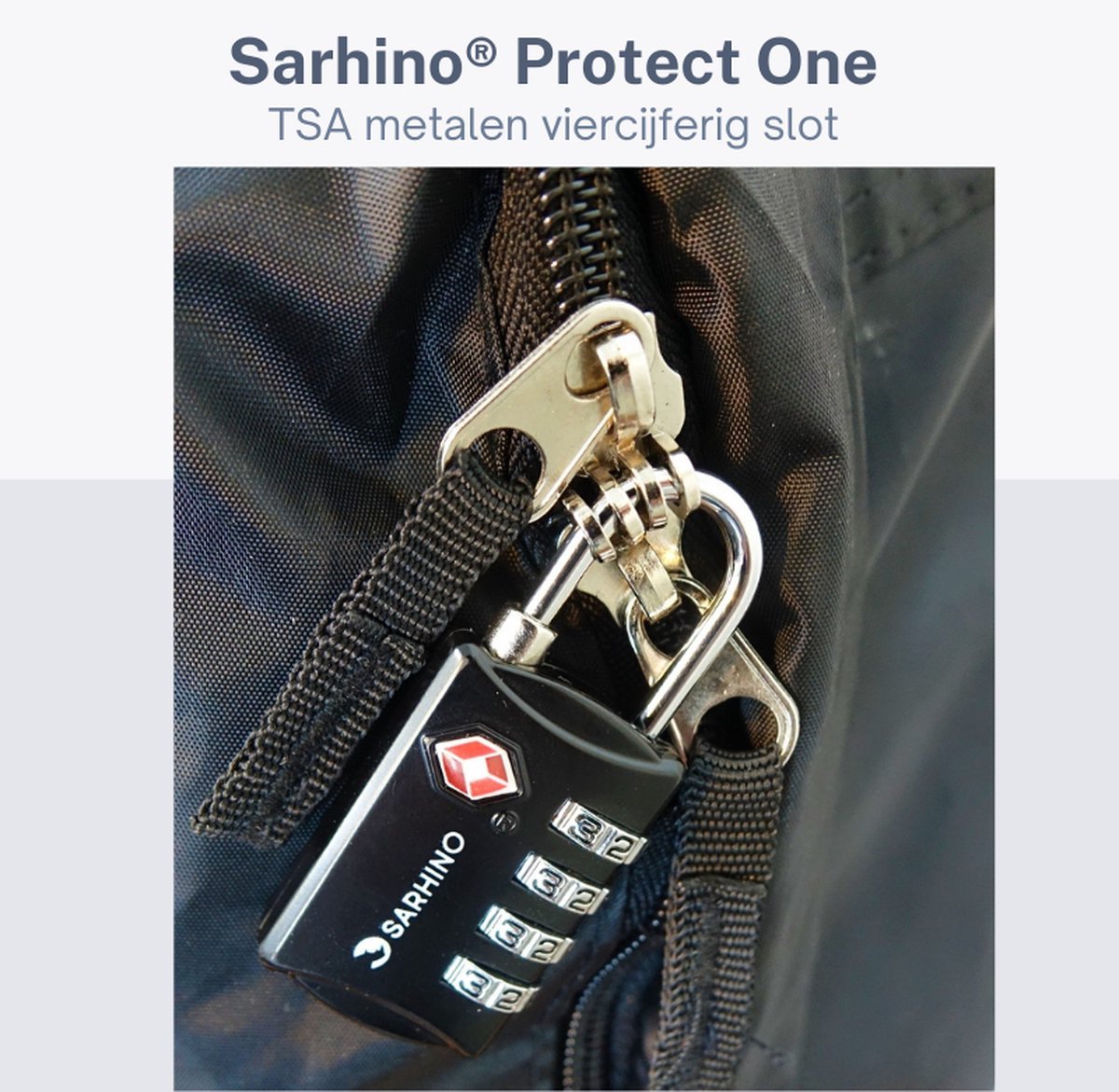Protect One TSA slot cijfercode viercijfers - kofferslot - zwart