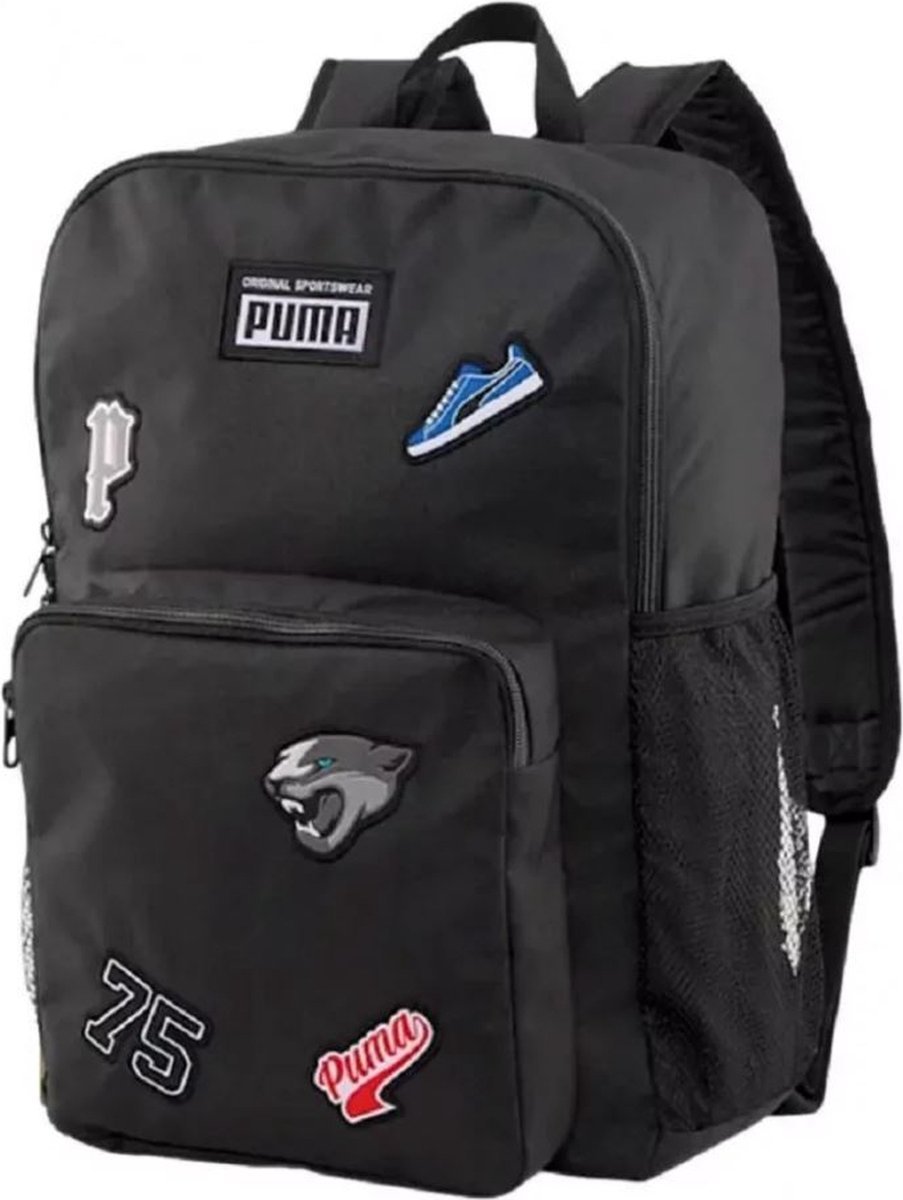 Backpack puma unisex patch backpack black,