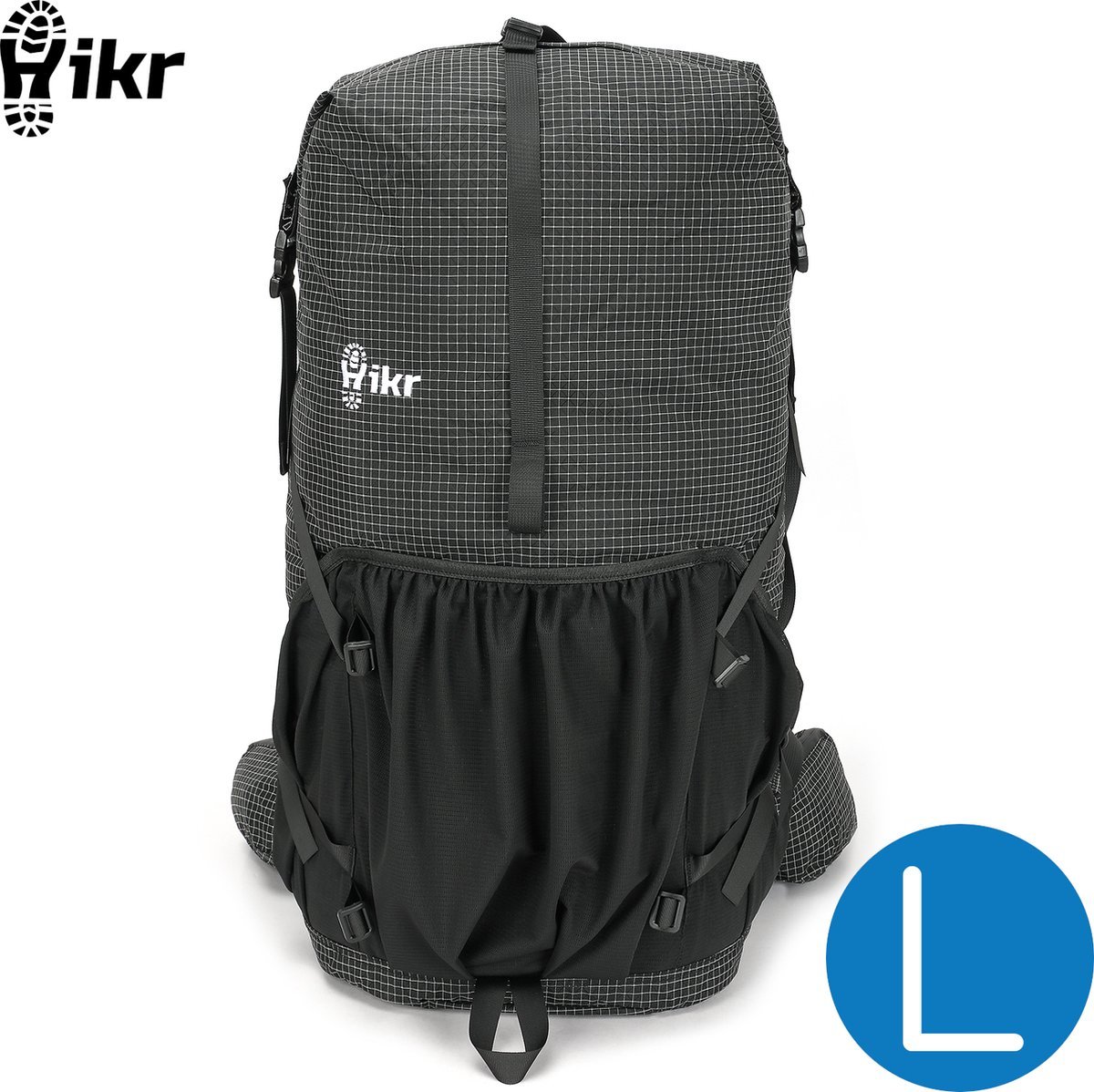 Hikr® Backpack 40 liter - Maat L - 45 liter - Premium Lichtgewicht - Waterdicht - Heren & Dames - Outdoor rugzak