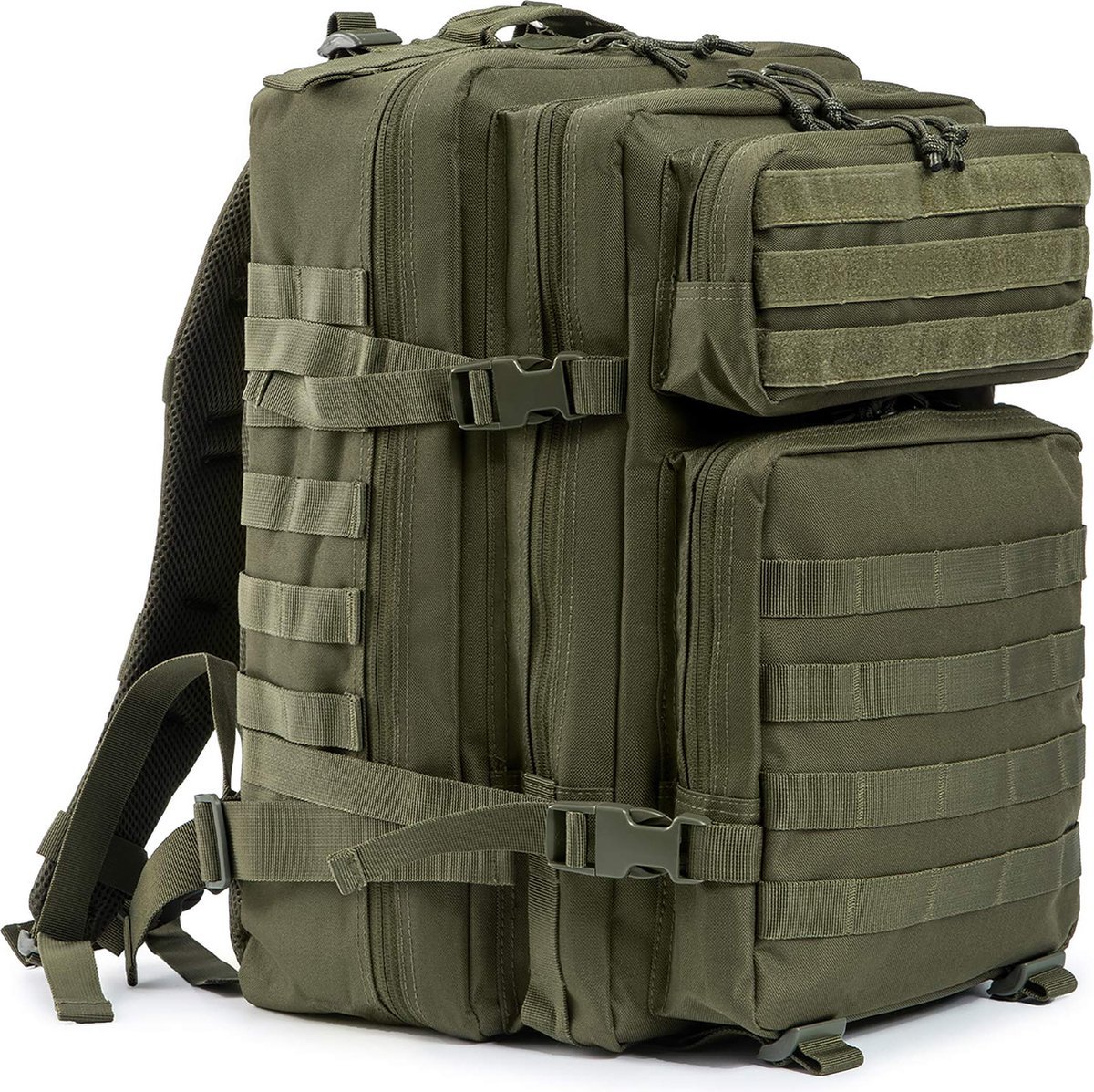 YONO Tactical Backpack - Militaire Rugzak - Tactische Wandelrugzak - Leger - 45L - Legergroen