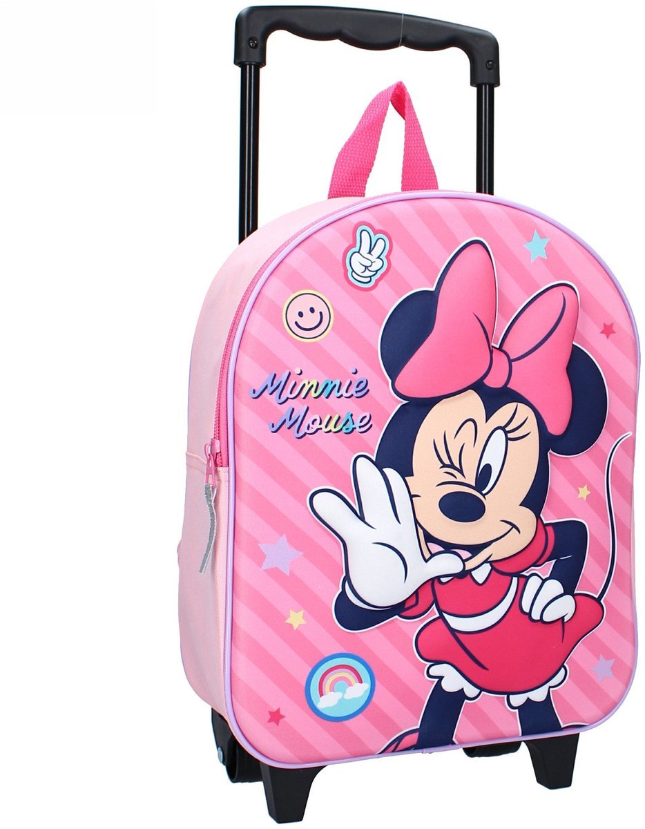 Vadobag Disney Minnie Mouse Fashion Besties reiskoffer/trolley - roze - 32 x 26 x 11 cm - voor kinderen
