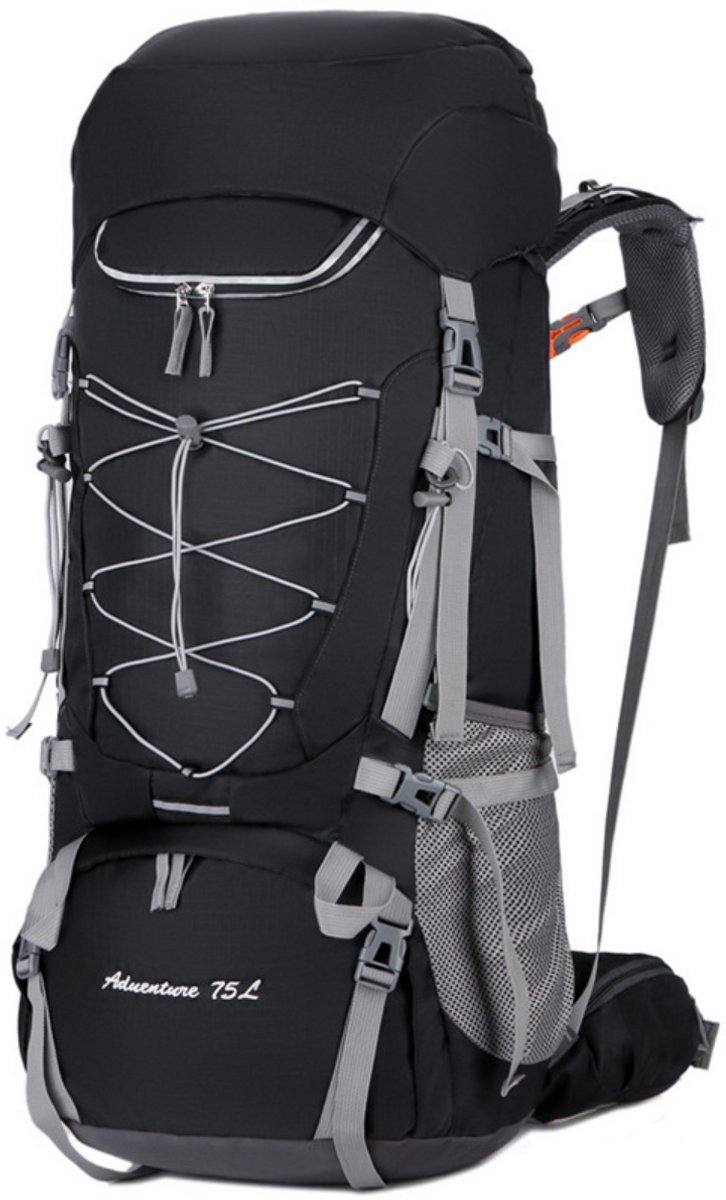 RAMBUX® - Rugzak 75L - Backpack - Wandelrugzak Heren/Dames - Outdoor Trekking - Waterbestendig - Met Regenhoes - Comfortabel & Ademend