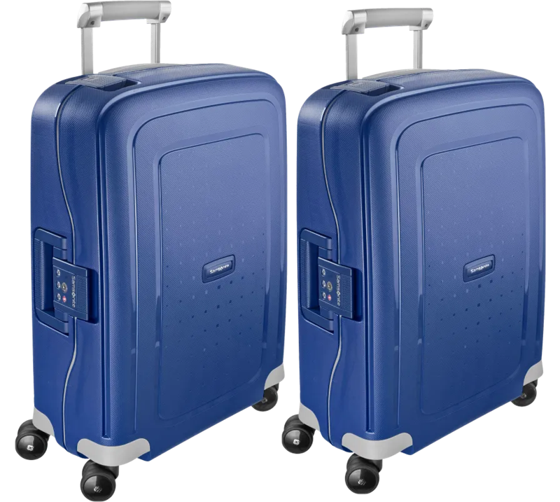 Samsonite S'Cure Spinner 55cm Dark Blue Duo Kofferset