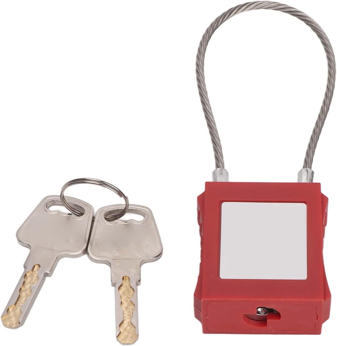 Allecto Plus - Set van 10 Lockout Tagout Kabelsloten met Sleutels | Elektrisch Hangslot Rood Roestvrij Staal | Lockout Tagout Stations | Inclusief Hangsloten