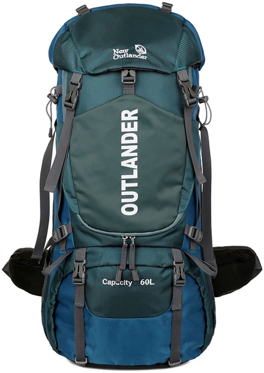 Aventury Backpack 60L Rugtas - Backpacks - Rugzak - Dames en Heren - Weekendtas - Outdoor - Trekking - Campingtas - Klimmen - Blauw