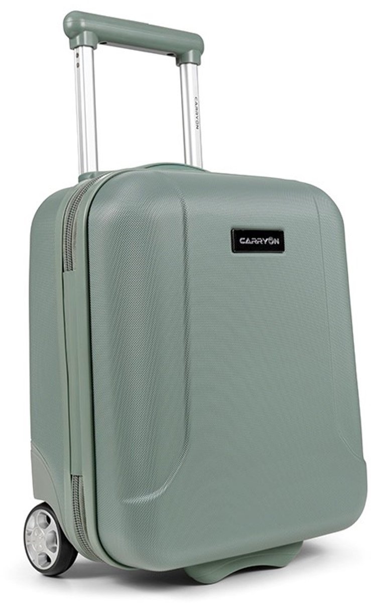 CarryOn Skyhopper Underseat Reiskoffer - 40 x 30 x 20 cm - Harde Trolley Koffer - 19 Liter - Lichtgewicht - TSA-slot - Olijf