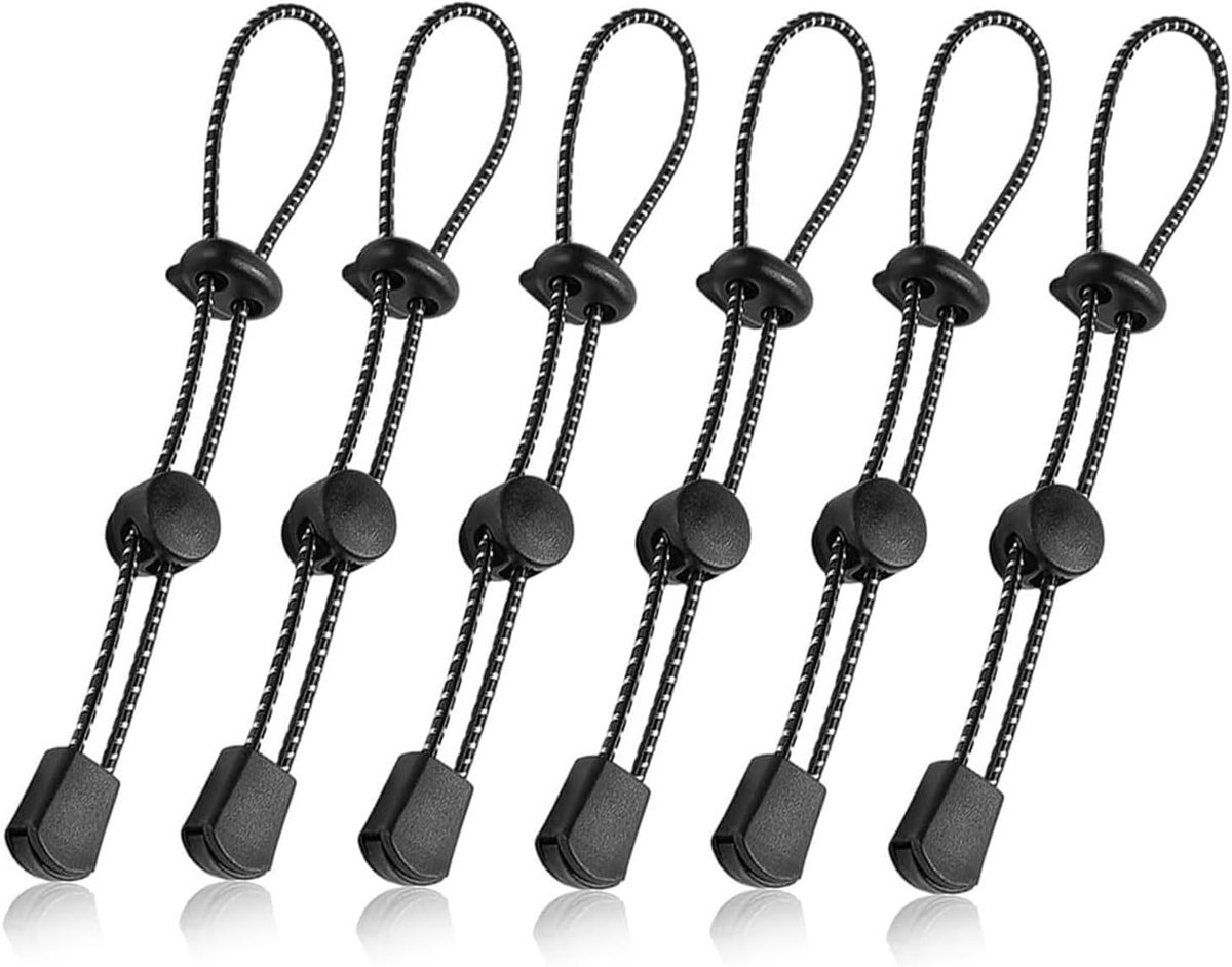 6 Pcs Backpack Elastic Rope Attachment Buckle Backpack Walking Stick Holder Bungee Cord Buckle Elastic Rope Backpack Walking Stick Holder Rope for Trekking Hiking Camping