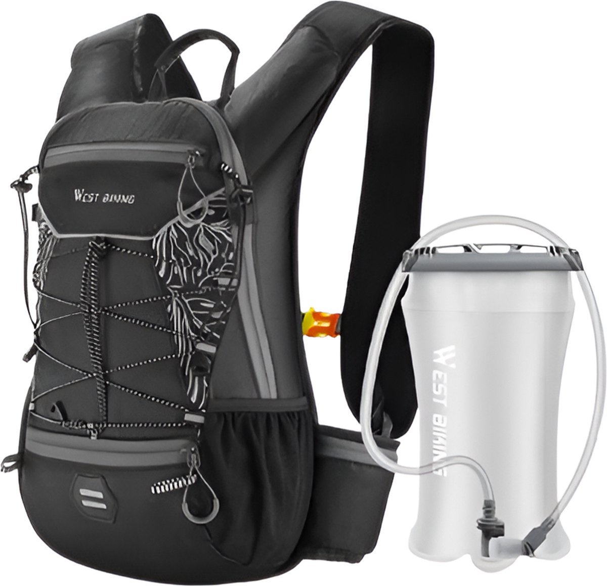 CarryQuest® - 16L - fietsrugzak - waterbestendig - verstelbare schouderbanden - grijs