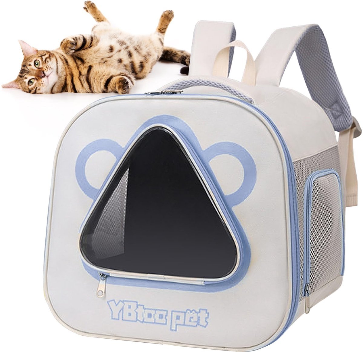 Cat Backpack Dog Backpack Pet Backpack Cat Backpack with Window Cat Breathable Cat Bag Dog Bag for Hiking Camping Travel