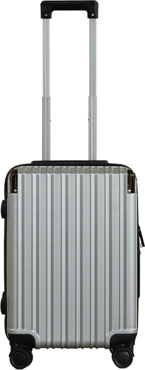 Pathsail® Handbagage Reiskoffer 40L - PC - Lichtgewicht Trolley - TSA slot & Spinner wielen - Extra sterke rits met voorvak - Silver