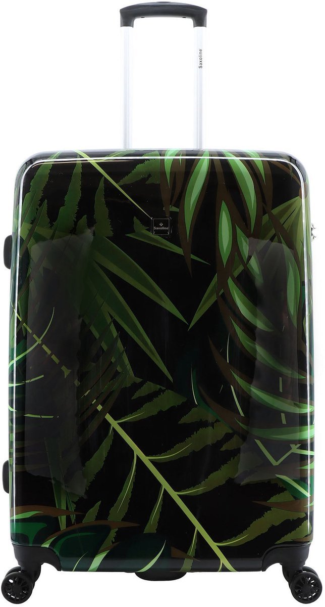 Saxoline Harde Koffer / Trolley / Reiskoffer - 74 cm (Large) - Palm Leaves Print - Bedrukt / Large