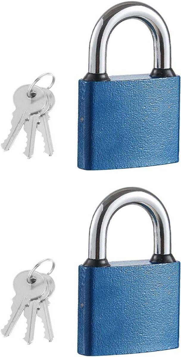 Green Glow - 2 sets zware hangsloten met 6 sleutels voor magazijn en kantoren - Heavy Duty Outdoor Weerbestendige hangsloten