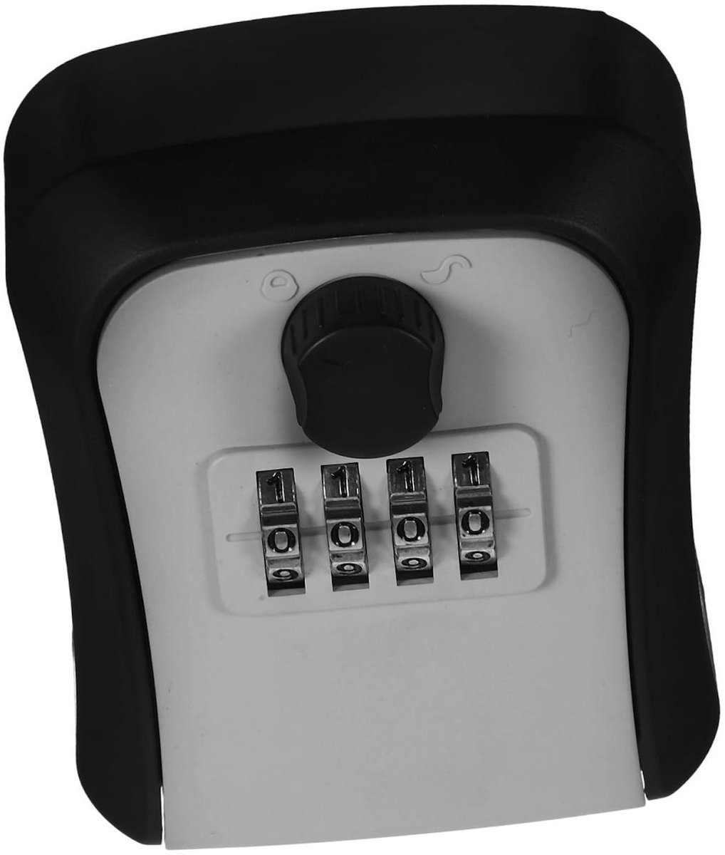 Sleutelkluis Hangslot - Sleutelkluisje Met Code Voor Buiten - Robuust Abs Materiaal En 4-Cijferig Digitaal Slot - 1 Stuk - Voor Thuis En Kantoor Grijs