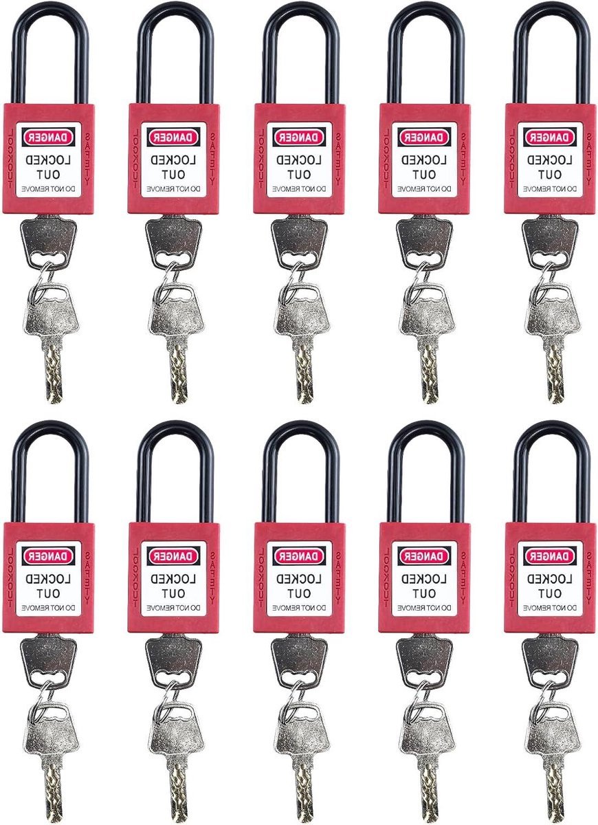 Allecto plus - 10-pack Hangsloten voor Lock Out Tag Out-stations en apparatuur