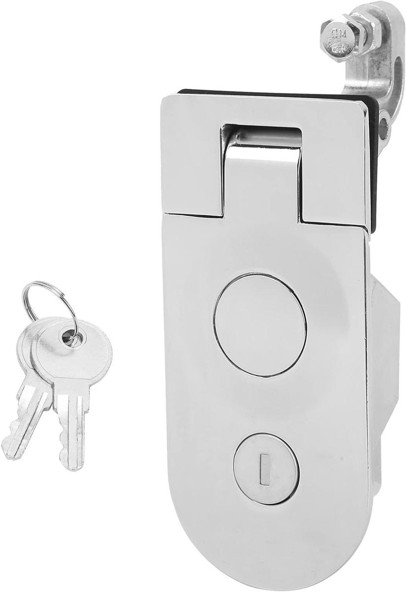 Allecto plus - Compressieslot met zinken slot voor campers, jachten, vuilnisbakken - Hefboomcompressie voor gereedschapskisten - Vervangend compressieslot.