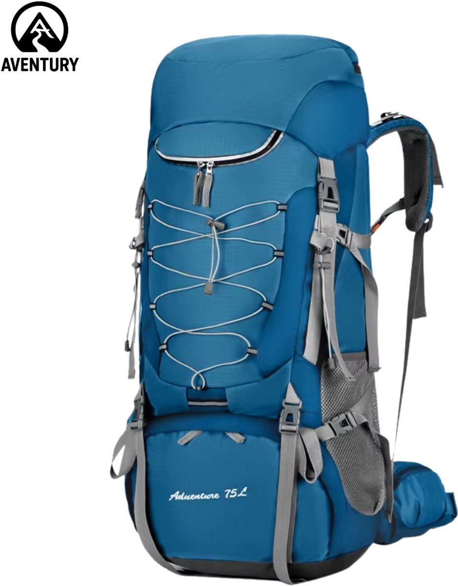 Backpacks - 75L - Backpack - Regenhoes - Laptoptas - Rugzak - Rugtas - Outdoor - Klimmen - Wandelen - Trekking - Blauw