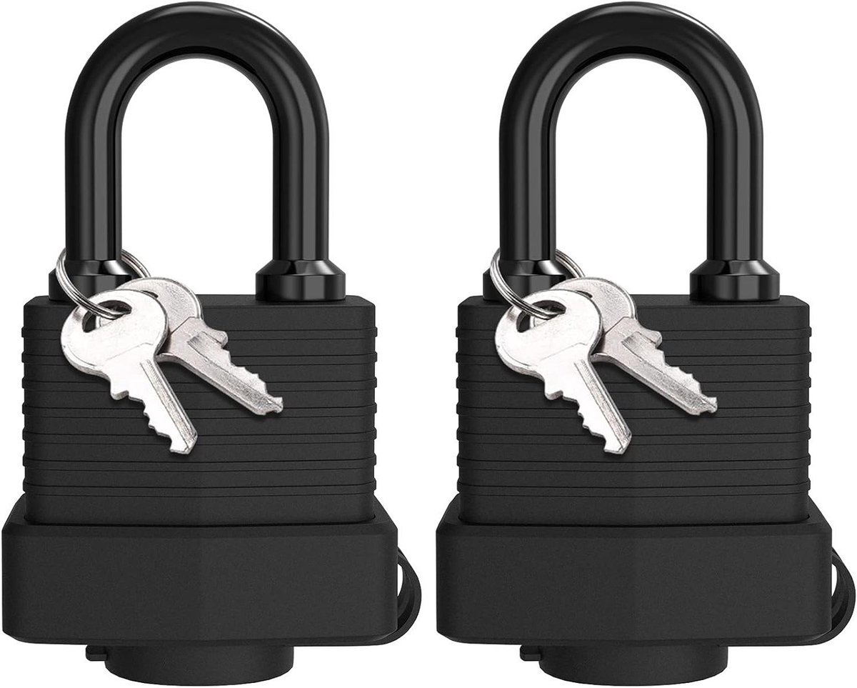 Hangsloten, Set van 2 - Weerbestendig en Duurzaam - Voor Huis, Tuinhuis, Garage - Sleutels Inbegrepen