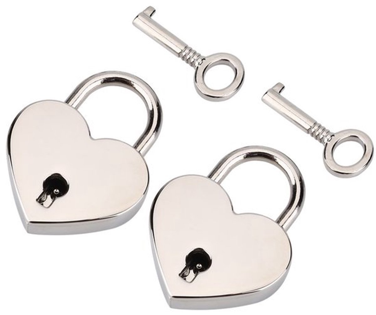 Hartvormig Hangslot - Klassiek Ontwerp met Sleutel - Perfect voor Valentijnsdag