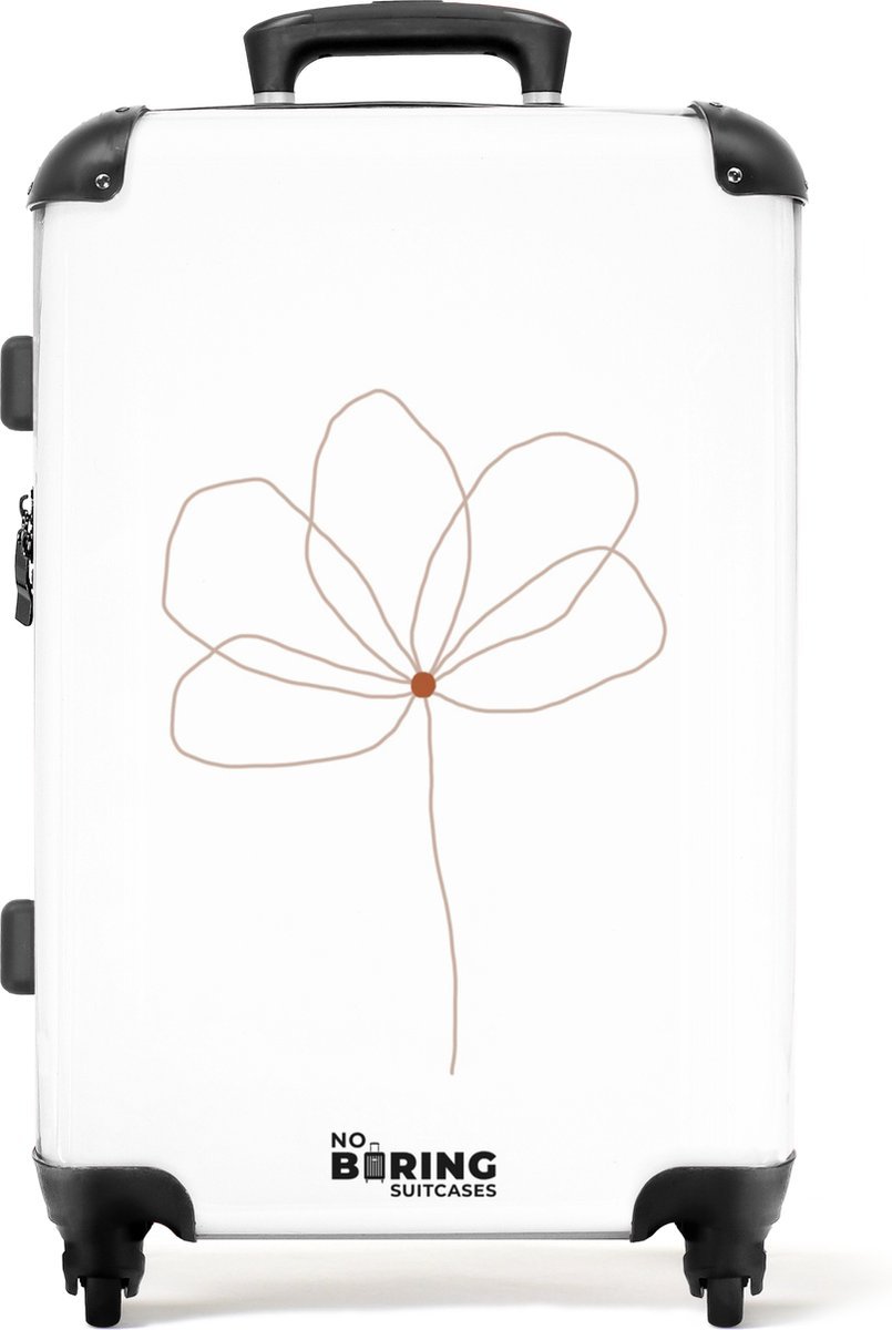 NoBoringSuitcases.com - Grote koffer dames wit - Reiskoffer met 4 wielen - Trolley op wieltjes 72 liter - Bagage rolkoffer groot vrouwen - Ruimbagage valies 20kg - Valiezen voor volwassenen - Reisbagage & reisaccessoires met slot - Suitcase medium