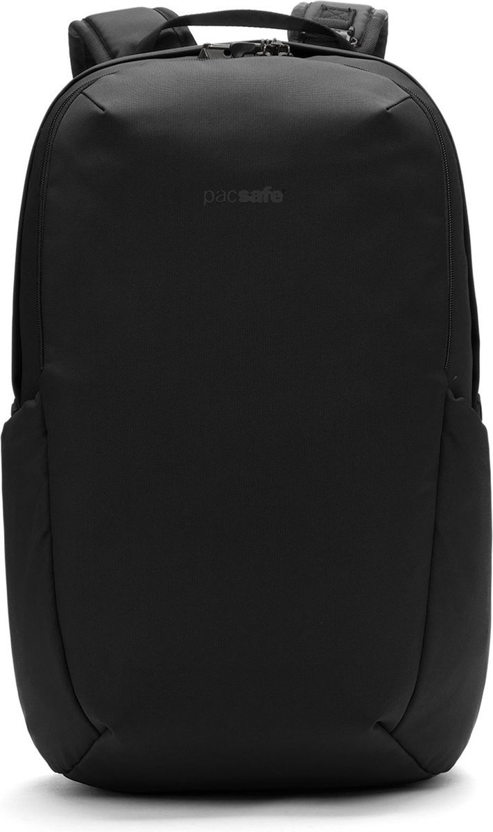 Pacsafe Vibe Backpack - 25 L - Rugtas - RFID-blokkerend - Geschikt voor 13-inch laptop - PopNLock veiligheidsclip - Rugzak - Zwart