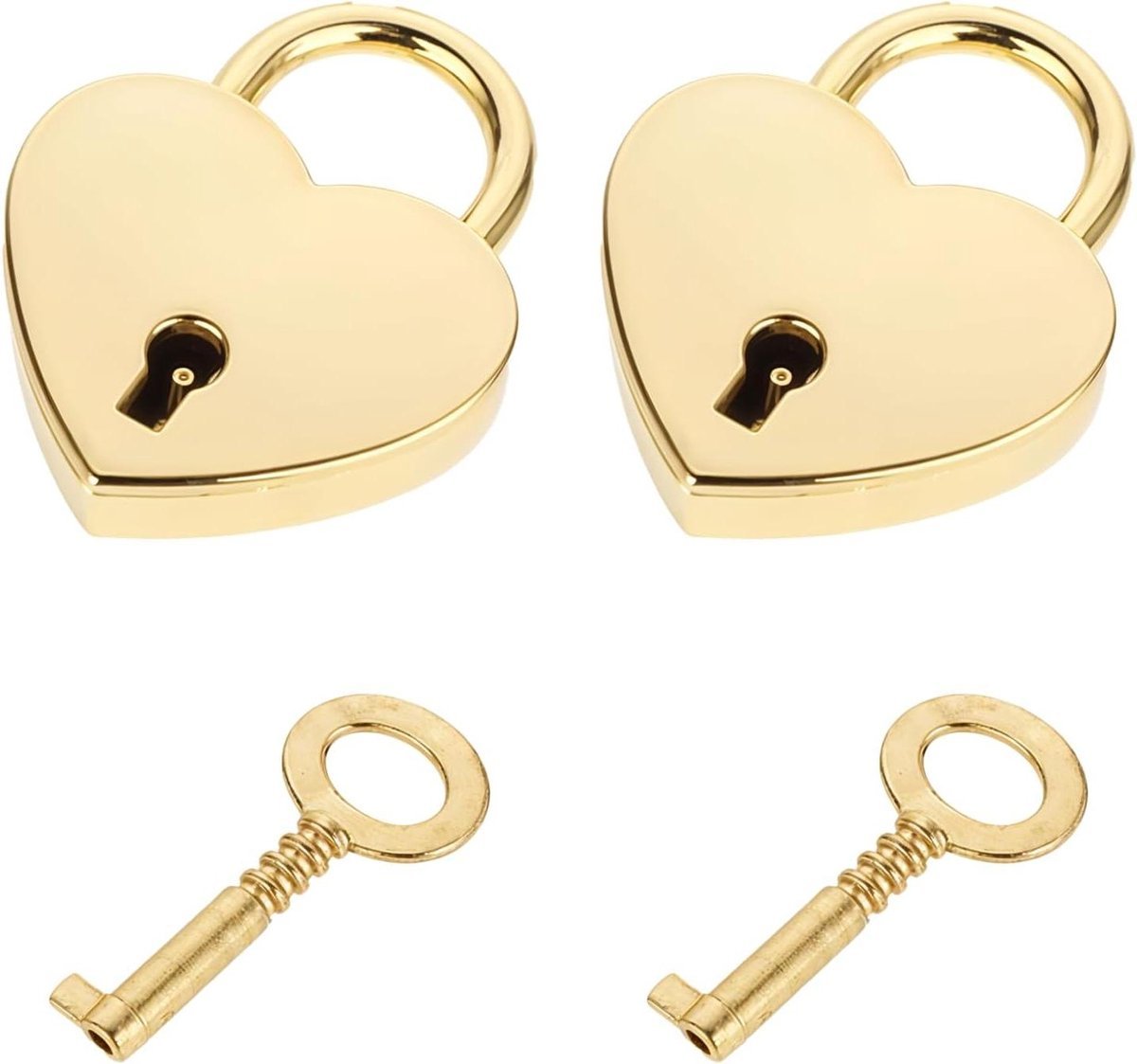 Premium - Klein Hartslot met Sleutel | Vintage Hangslot voor Dagboek en Sieraden