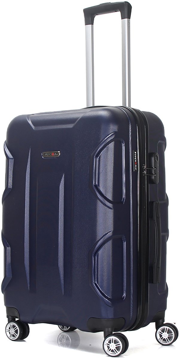 TROLLEY ADC Kleine Reiskoffer 39L - Reiskoffer met Wielen - Handbagage koffer - ABS Trolley met TSA Cijferslot - Lichtgewicht Koffer - Duurzame Harde Koffer - 55x34x23 cm - Blauw
