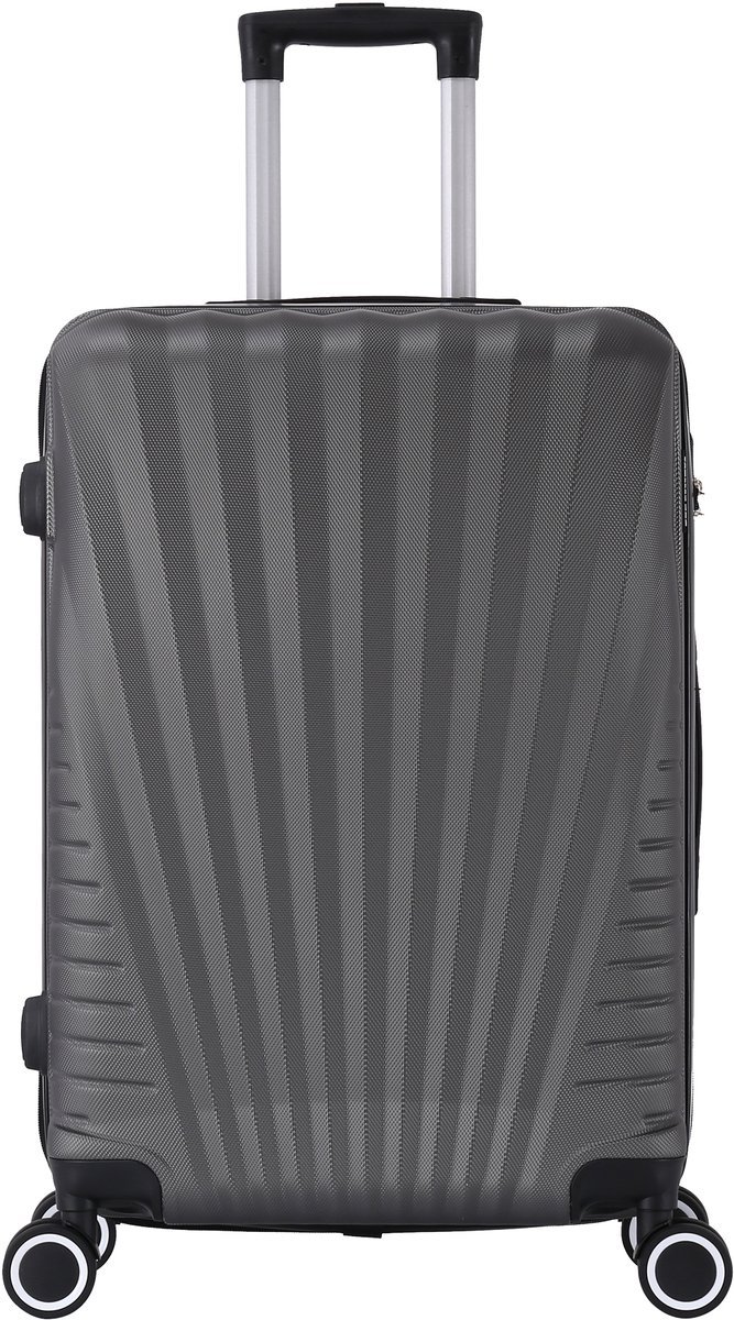 TROLLEY ADC Kleine Reiskoffer 39L - Reiskoffer met Wielen - Handbagage koffer - ABS Trolley met TSA Cijferslot - Lichtgewicht Koffer - Duurzame Harde Koffer - 55x34x23 cm - Grijs