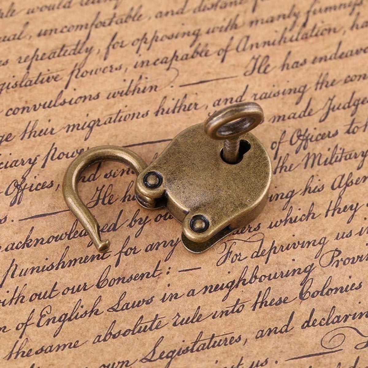 3-delige mini hangslotenset - vintage antieke stijl, multifunctioneel hangsloten met sleutels - decoratief voor bagage, sieraden, opbergdoos