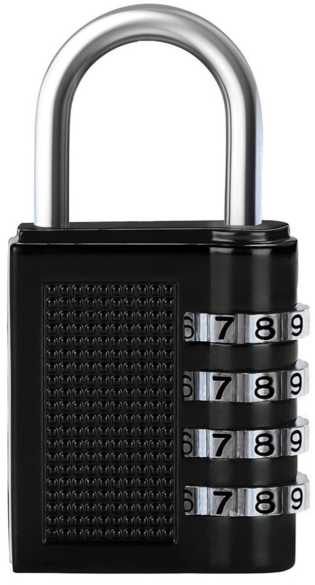 Hangslot met cijfercode - 4 cijfers - Zwart